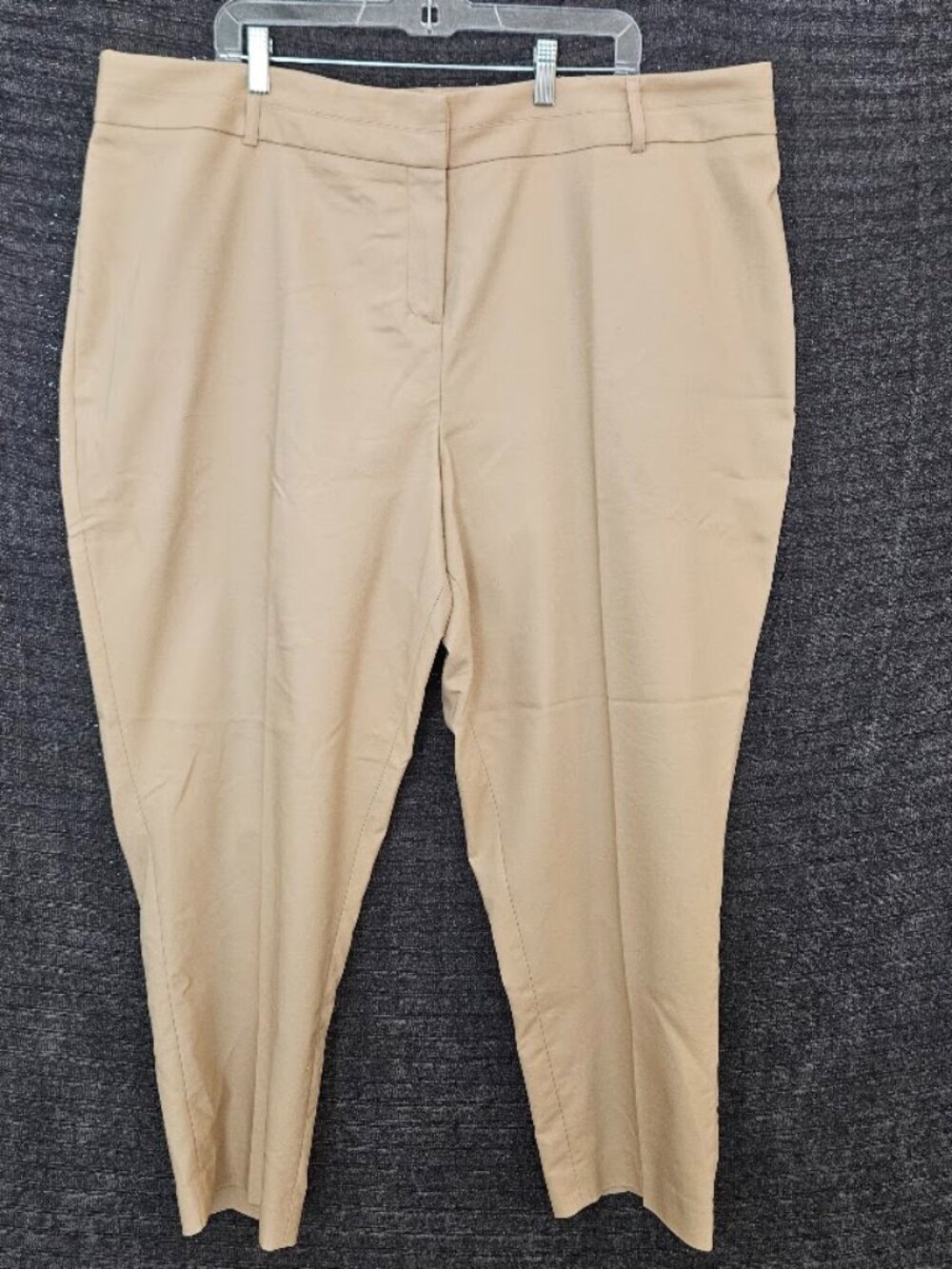 Lane Bryant Beige Kacki Trouser Dress Pants Womens Straight Leg Size 24